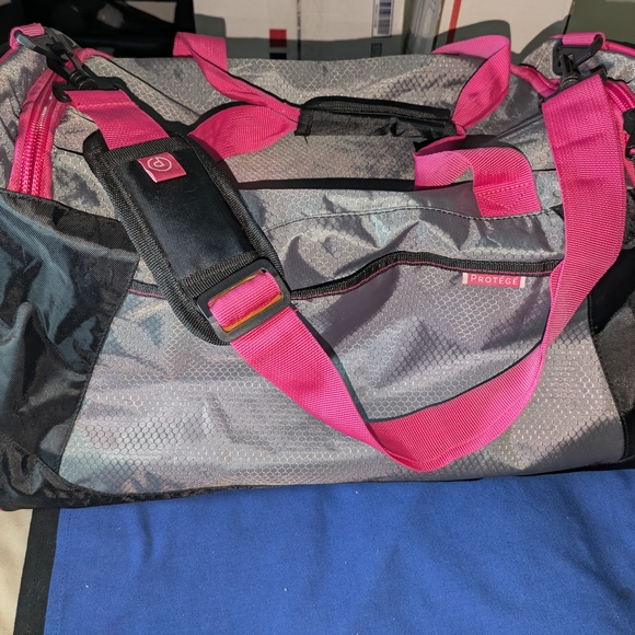 OP Handbags - Protege Gray and Pink Duffel Bag